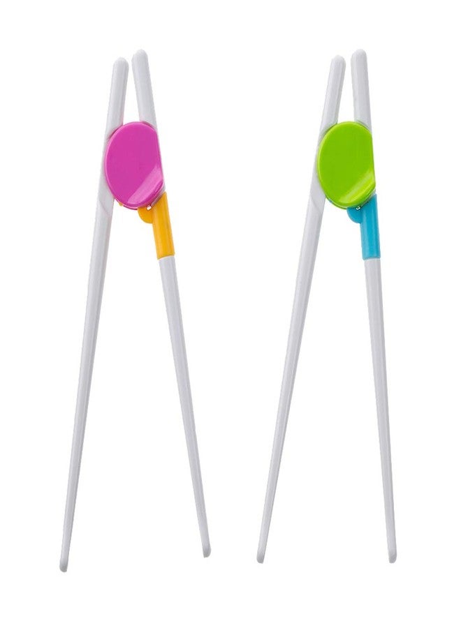 rosenice Training Chopsticks Set for Kids and Adults 2 Pairs Learning Chopstick Helper with Adjustable Bridge for Left Right Hand Use Dishwasher Safe - Image 1